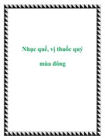 Tài liệu Nhục quế, vị thuốc quý mùa đông pot