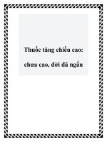Tài liệu Thuốc tăng chiều cao: chưa cao, đời đã ngắn pdf