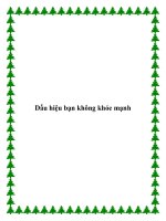 Tài liệu Dấu hiệu bạn không khỏe mạnh. docx