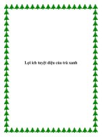 Tài liệu Lợi ích tuyệt diệu của trà xanh. pptx