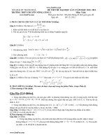Tài liệu ĐỀ THI THỬ ĐẠI HỌC LẦN I NĂM HỌC 2012- 2013 MÔN TOÁN TRƯỜNG THPT CHUYÊN NÔNG CỐNG 2 docx