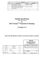 Tài liệu Subtitle Specification (XML File Format) for DLP CinemaTM Projection Technology ( Version 1.1 ) docx