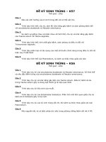 ĐỀ KÝ SINH TRÙNG – K57