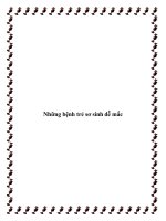 Tài liệu Những bệnh trẻ sơ sinh dễ mắc ppt