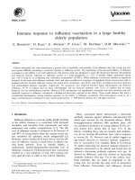 Tài liệu IMMUNE RESPONSE TO INFLUENZA VACCINATION IN A LARGE HEALTHY ELDERLY POPULATION doc