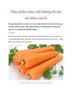 Tài liệu Thực phẩm chứa chất đường tốt cho sức khỏe của bé doc