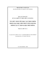 tổ chức sinh viên học tập theo nhóm trong dạy học môn phân tích chương trình vật lý trung học phổ thông