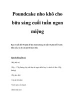 Tài liệu Poundcake nho khô cho bữa sáng cuối tuần ngon miệng doc