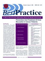 Tài liệu Best Practice: Evidence Based Practice Information Sheets for Health Professionals pptx