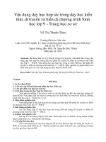 Vận dụng dạy học hợp tác trong dạy học kiến thức di truyền và biến dị chương trình sinh học lớp 9   trung học cơ sở
