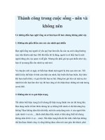 Tài liệu Thành công trong cuộc sống - nên và không nên ppt