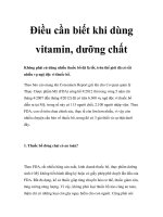 Tài liệu Điều cần biết khi dùng vitamin, dưỡng chất docx