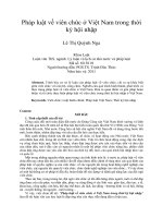 Pháp luật về viên chức ở việt nam trong thời kỳ hội nhập