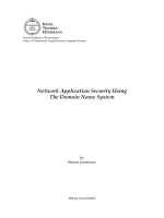 Tài liệu Network Application Security Using The Domain Name System pptx