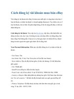 Tài liệu Cách đăng ký tài khoản mua bán eBay doc