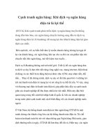 Tài liệu Cạnh tranh ngân hàng: Khi dịch vụ ngân hàng điện tử là lợi thế docx