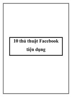 Tài liệu 10 thủ thuật Facebook tiện dụng pot