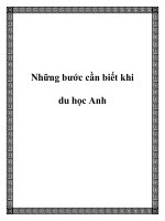 Tài liệu Những bước cần biết khi du học Anh pdf