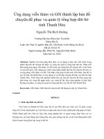 Ứng dụng viễn thám và GIS thành lập bản đồ chuyên đề phục vụ quản lý tổng hợp đới bờ tỉnh thanh hóa