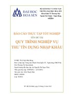 quy trình nghiệp vụ thư tín dụng nhập khẩu