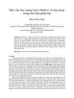 Học cấu trúc mạng logic markov và ứng dụng trong bài toán phân lớp
