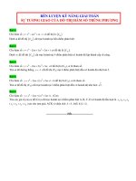 Tài liệu Rèn luyện kỹ năng giải toán sự tương giao của đồ thị hàm số trùng phương ppt