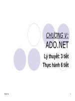 Tài liệu CHƯƠNG V:ADO.NET docx