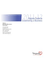 Tài liệu 2011-12 Virginia Guide to Establishing a Business pptx