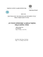 An toàn sinh học và hoạt động trại giống tôm