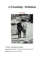 Tài liệu A Friendship - Definition potx