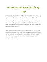 Tài liệu Lời khuyên cho người bắt đầu tập Yoga potx