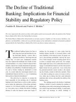Tài liệu The Decline of Traditional Banking: Implications for Financial Stability and Regulatory Policy doc