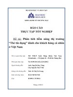 phân tích tiềm năng thị trường “thẻ tín dụng” dành cho khách hàng cá nhân ở việt nam