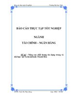 Nâng cao chất lượng tín dụng trung và dài hạn tại Techcombank Thanh Hóa