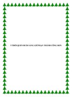 Tài liệu 5 THÓI QUEN BUỔI SÁNG GIÚP BẠN THÀNH CÔNG HƠN. doc