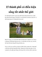 Tài liệu 15 thành phố có điều kiện sống tốt nhất thế giới pot