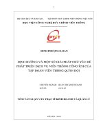 Định hướng và một số giải pháp chủ yếu để phát triển dịch vụ viễn thông công ích của tập đoàn viễn thông quân đội