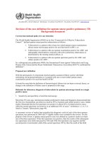 Tài liệu REVISION OF THE CASE DEFINITION FOR SPUTUM SMEAR POSITIVE PULMONARY TB BACKGROUND DOCUMENT ppt