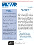 Tài liệu MORBIDITY AND MORTALITY WEEKLY REPORT ppt