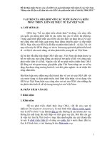 vai trò của vốn oda với quá trình phát triển kinh tế của việt nam. những vấn đề đặt ra để đảm bảo vốn oda cho phát triển kinh tế thời kỳ 2006-2010