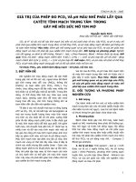 Tài liệu GIÁ TRỊ CỦA PHÉP ĐO PCO2 VÀ pH MÁU NHĨ PHẢI LẤY QUA CATÊTE TĨNH MẠCH TRUNG TÂM TRONG GÂY MÊ HỒI SỨC MỔ TIM MỞ docx