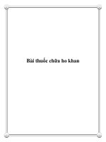 Tài liệu Bài thuốc chữa ho khan docx