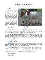 Tài liệu Kỹ thuật nuôi dê Bách thảo ppt