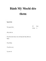Tài liệu Bánh Mỳ Mochi dẻo thơm doc