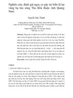 Nghiên cứu, đánh giá nguy cơ gây tai biến lũ lụt vùng hạ lưu sông thu bồn thuộc tỉnh quảng nam
