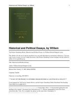 Tài liệu Historical and Political Essays docx