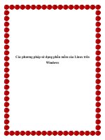 Tài liệu Các phương pháp sử dụng phần mềm của Linux trên Windows pdf