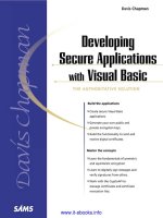 Tài liệu Developing Secure Applications with Visual Basic doc