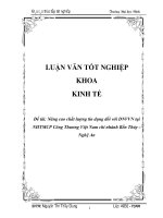 Nâng cao chất lượng tín dụng đối với DNVVN tại NHTMCP Công Thương Việt Nam chi nhánh Bến Thủy – Nghệ An