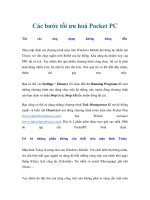 Tài liệu Các bước tối ưu hoá Pocket PC pptx